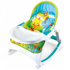 2 in 1 Toddler Portable Baby Rocker with Dining Table